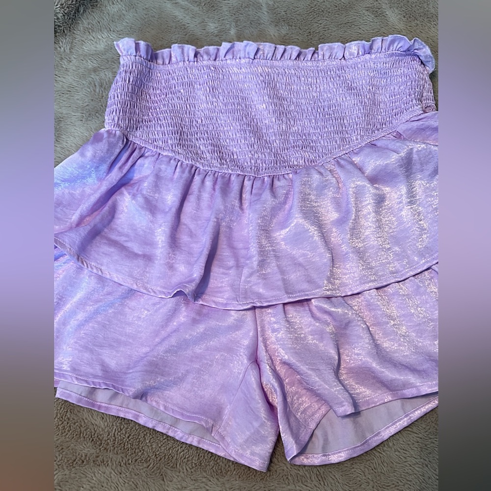 Purple ruffles skort size large